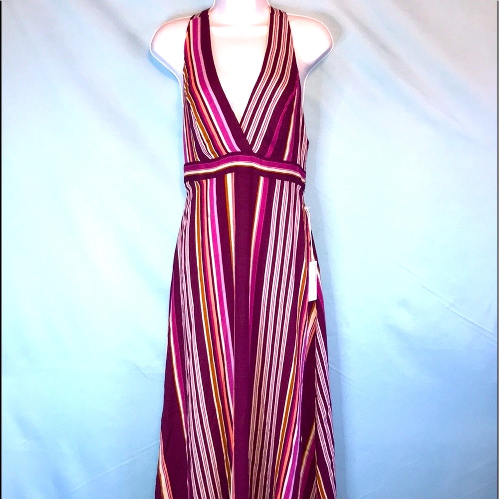 Stripe Maxi Dress XS NWT